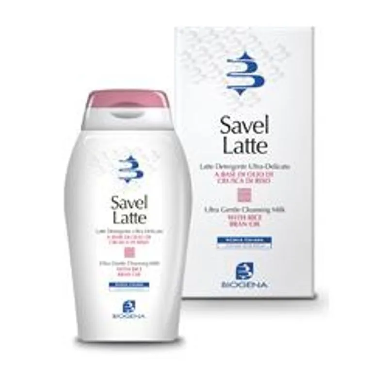 BIOGENA Savel Latte Detergente Ultra-Delicato A Base Di Olio Di Crusca Di Riso 200 Ml