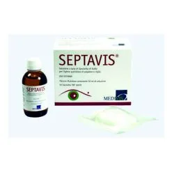 MEDIVIS Srl Kit Septavis Per L'igiene Quotidiana Palpebre E Ciglia 50ml +50 Garze TNT Sterili