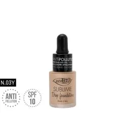 PuroBIO Cosmetics PuroBio Sublime Fondotinta Fluido SPF10 Anti-inquinamento N.03Y 15ml
