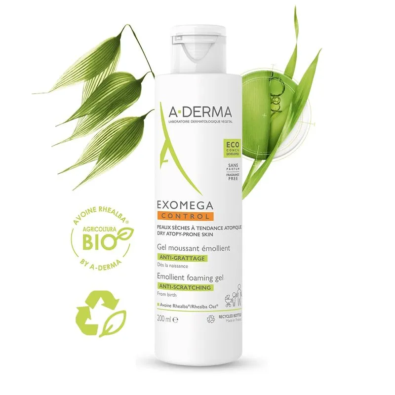 A Derma A-Derma Exomega Control Gel Detergente Emolliente Pelle Secca A Tendenza Atopica 200ml - immagine 9