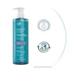Ducray Keracnyl Gel Detergente - Pelle Grassa A Tendenza Acneica 400ml