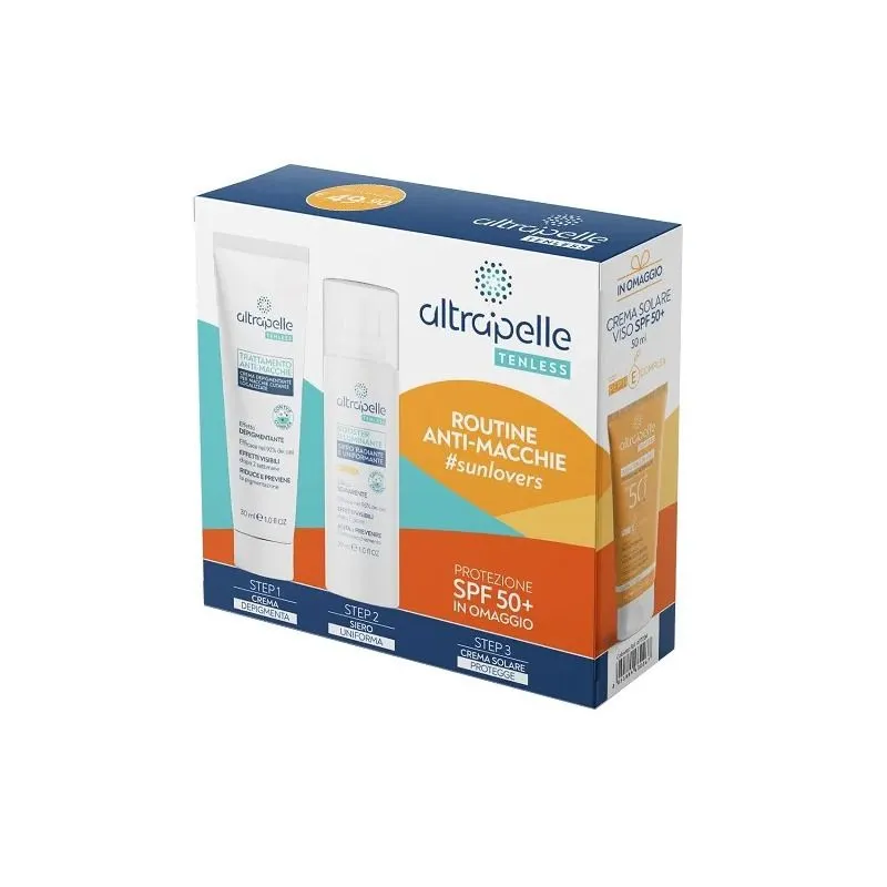 DIFAR DISTRIBUZIONE Srl Altrapelle Tenless Routine Anti-Macchia Crema + Siero + Crema Solare SPF50+