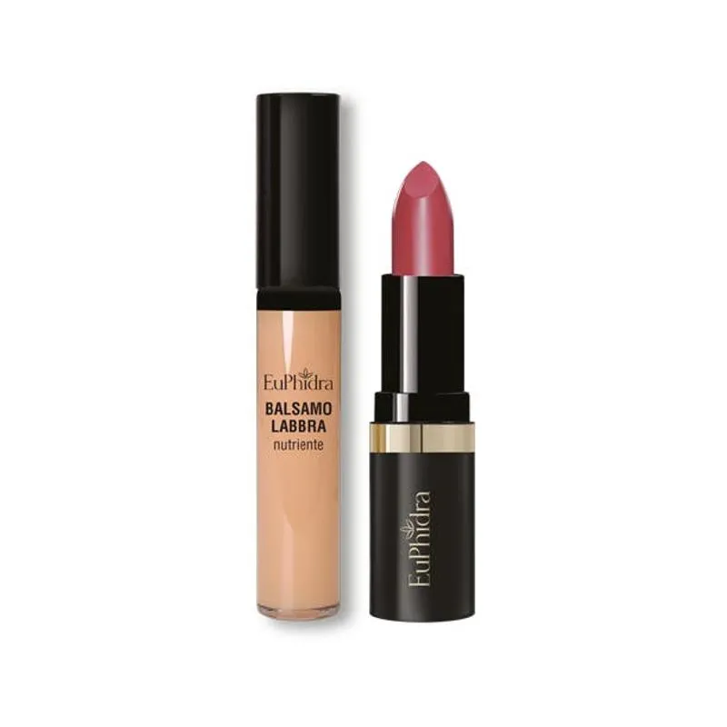 Zeta Farmaceutici Euphidra Labbra Bellissime Rossetto Mat + Balsamo Labbra 02 Rosso - immagine 2