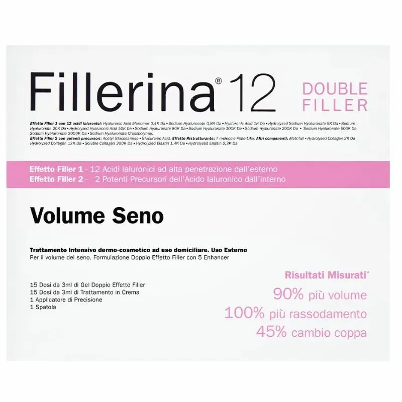 Labo International Fillerina 12 Double Filler Volume Seno Grado 5 Trattamento Intensivo 15 Dosi Crema + 15 Dosi Gel Dop