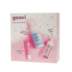 Goovi Cofanetto Mousse Detergente Viso 100ml + Contorno Occhi + Siero Viso