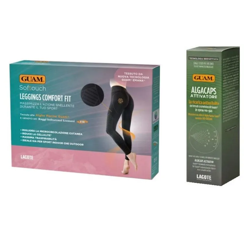 Lacote Guam Softouch Leggings Comfort Fit L/XL + Algacaps Attivatore Spray Alghe Marine 100ml
