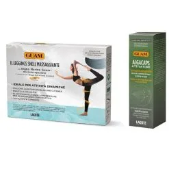 LACOTE Srl Guam Leggings Snellente Massaggiante S/M + Algacaps Attivatore Spray Alghe Marine 100ml