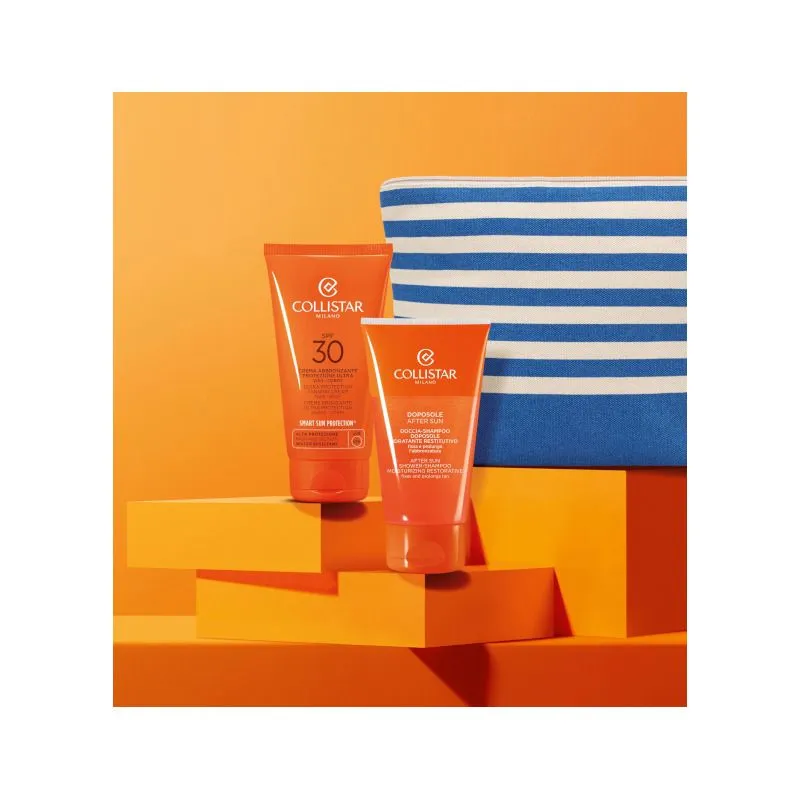 Collistar Sun Kit Alta Protezione Crema Solare SPF30 150ml + Doccia-shampoo Doposole 150ml + Pochett - immagine 3