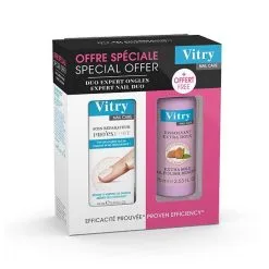 VITRY FRERES Sa Vitry Cofanetto Duo Expert Unghie Trattamento Riparatore Unghie 10ml + Solvente 75ml