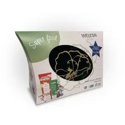 Weleda Cofanetto Super Food Gel Doccia 200ml + Crema Multifunzione Corpo 30ml + Pochette